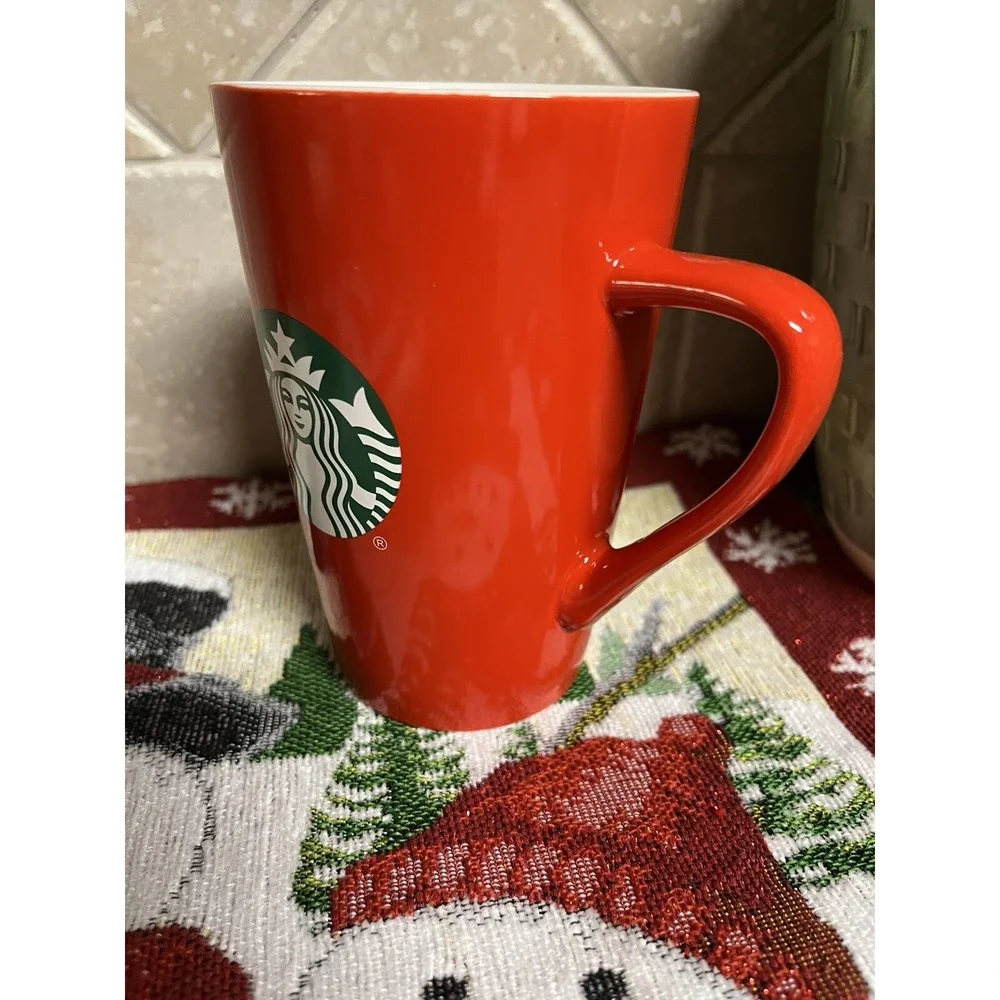 Starbucks Mug Starbucks Red Tall Mug Snow Coffee Mug Hot Chocolate Mug